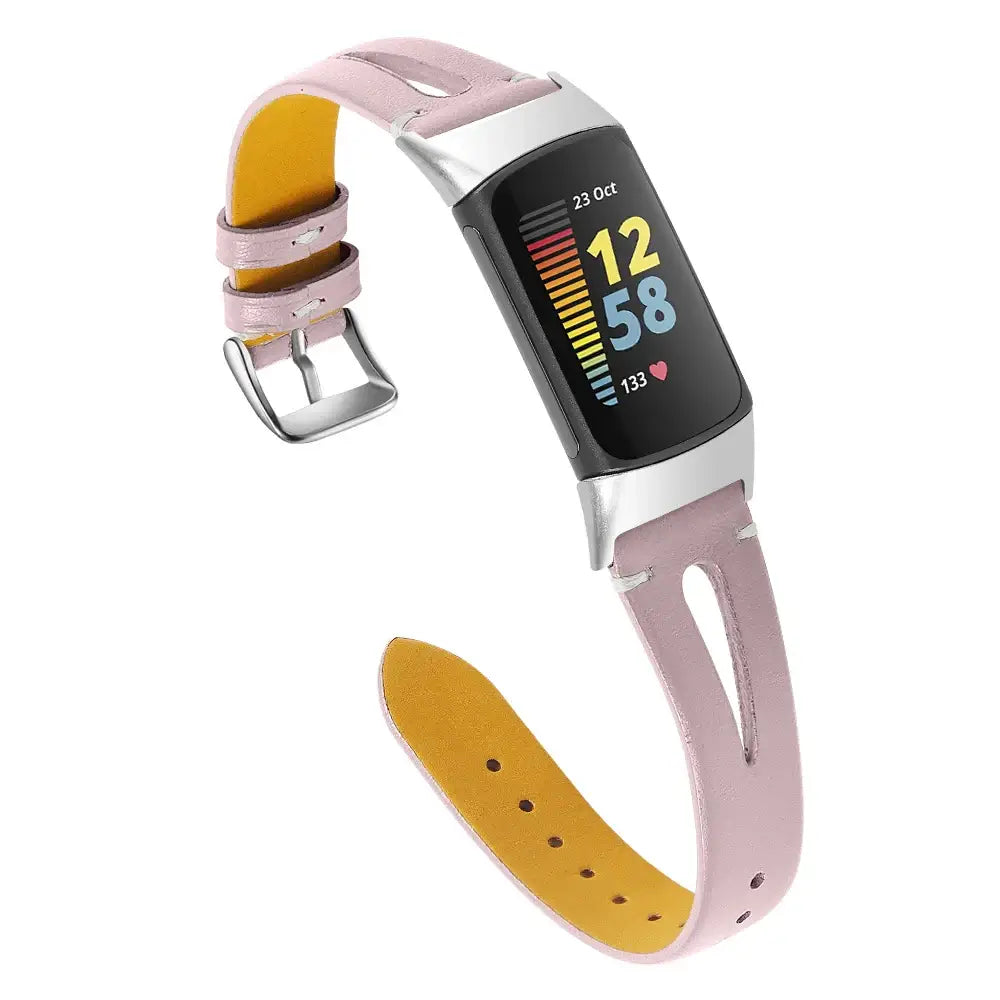 Fitbit Charge 5 6 Leather Band - Stylish Durable Accessory