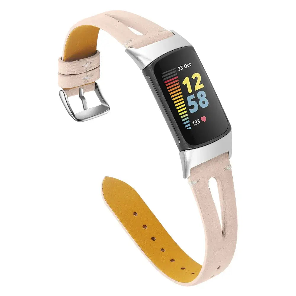 Fitbit Charge 5 6 Leather Band - Stylish Durable Accessory